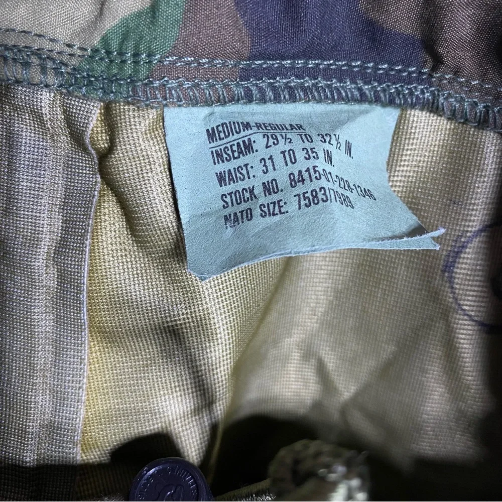 Vintage Camouflage Pants Military